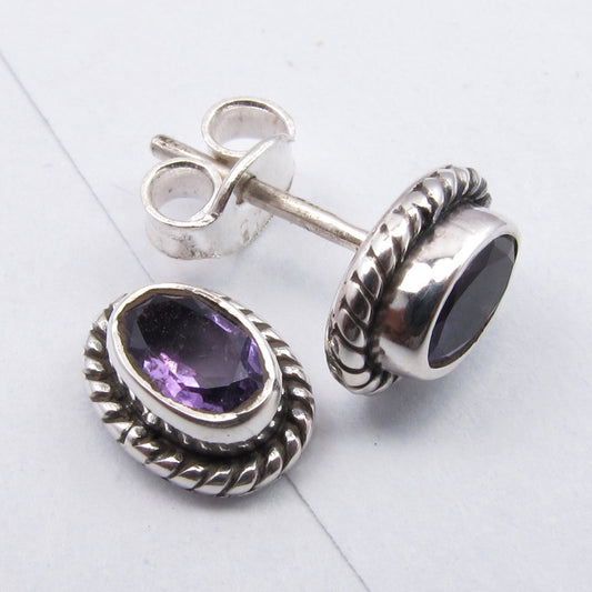 Amethyst Sterling Silver Studs