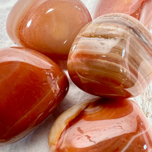 Red Banded Agate Tumblestone