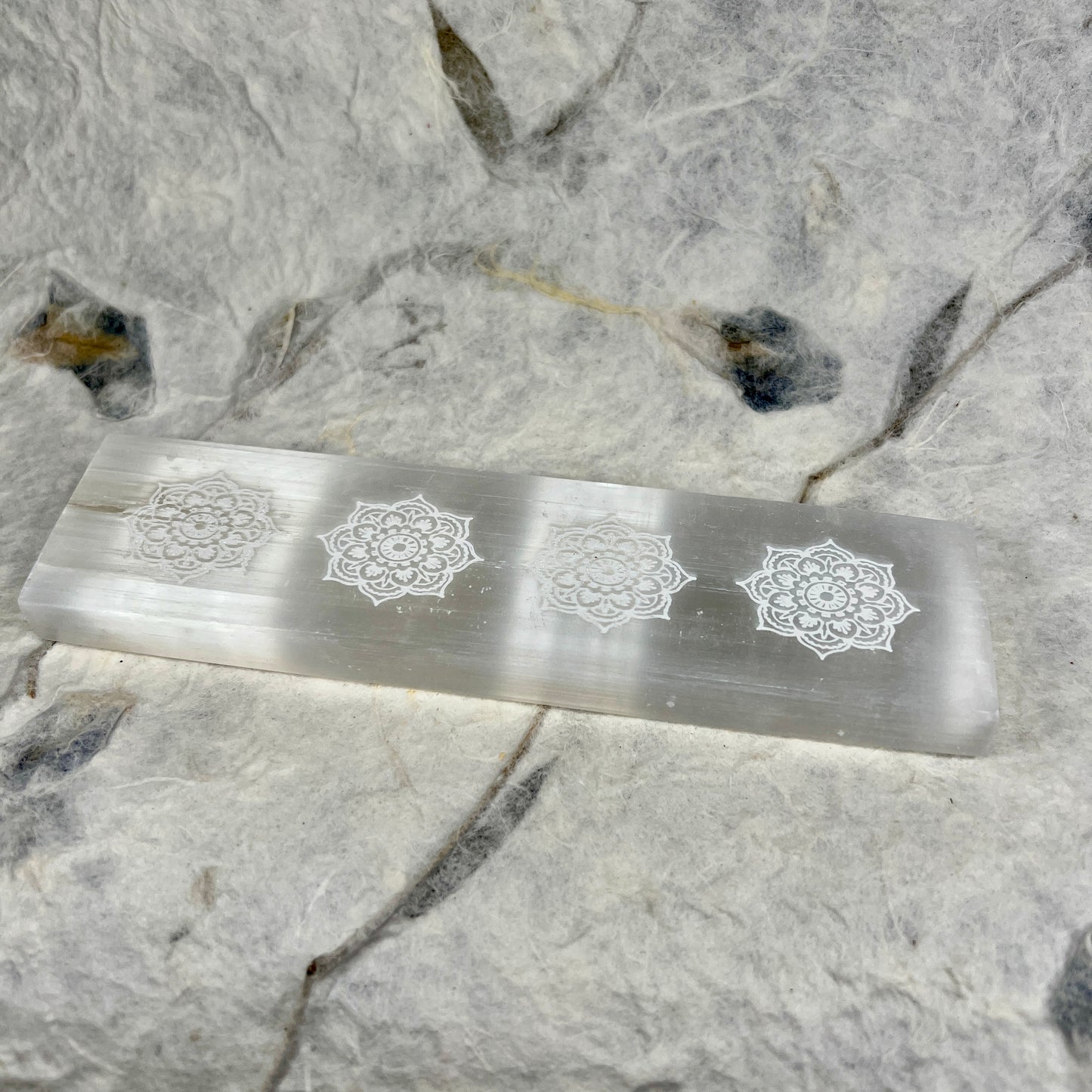 Selenite Charging Plate - Mandala Pattern