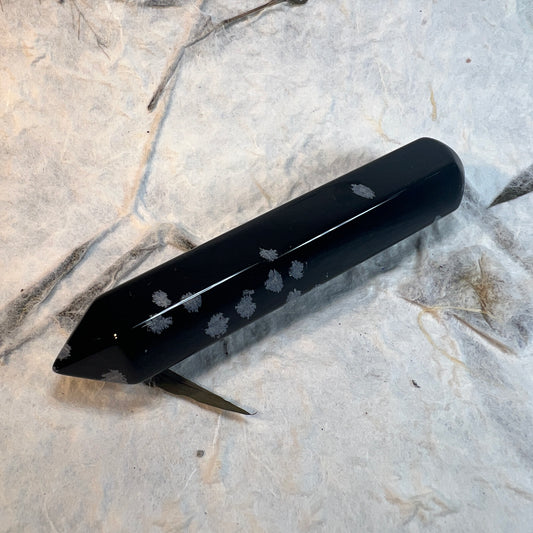 Snowflake Obsidian Wand