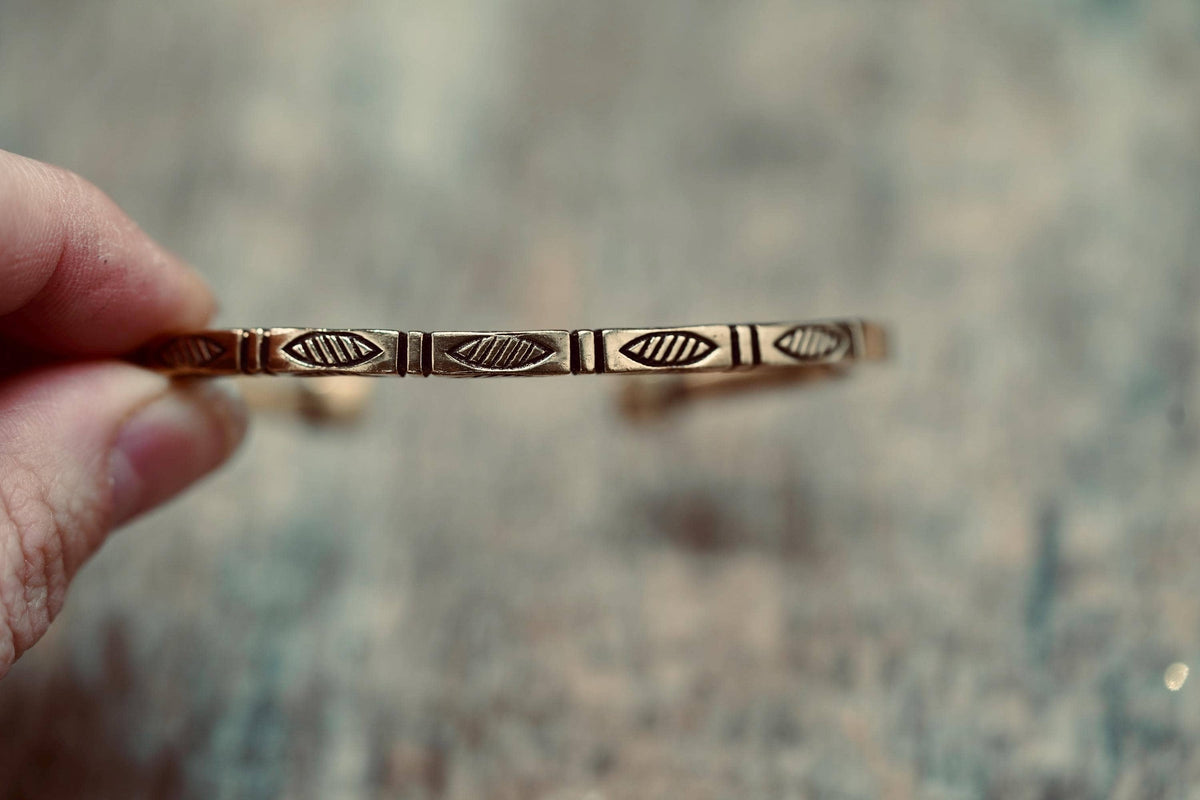Engraved Brass Cuff Bracelet | Boho Statement Bangle | Adjustable Brass Bracelet | Tribal Inspired Jewellery | Gift for Her