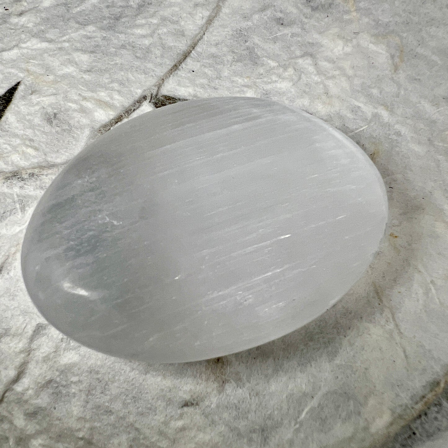 Selenite Palm Stone