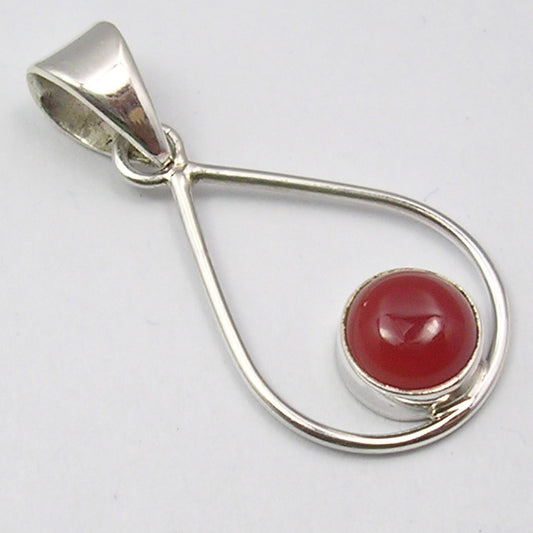 Carnelian Sterling Silver Pendant