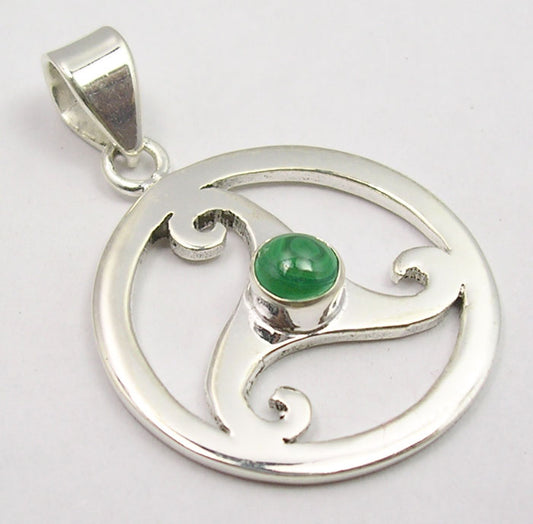 Malachite Sterling Silver Pendant