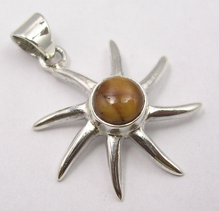 Sterling Silver Tiger Eye Pendant