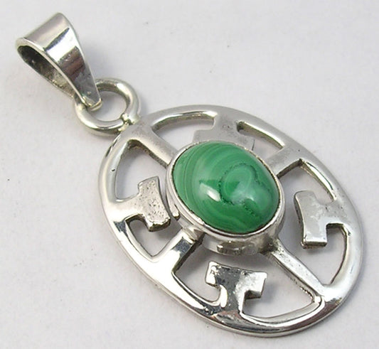 Malachite Sterling Silver Pendant