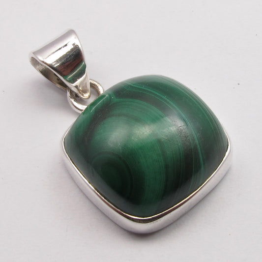 Sterling Silver Malachite Pendant