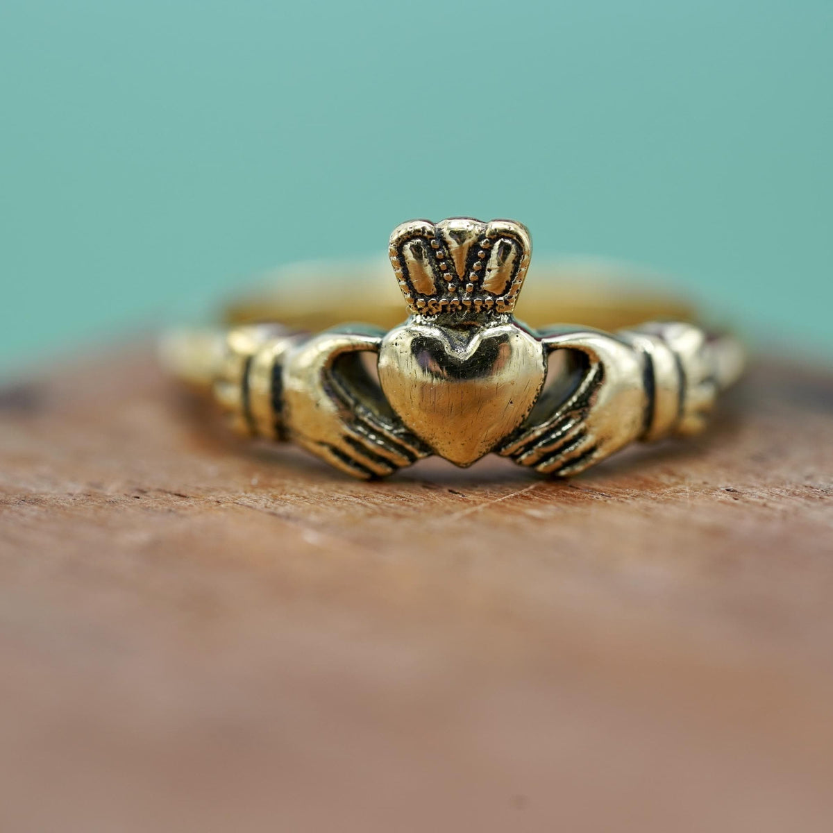Brass Claddagh Heart Ring – Friendship, Loyalty & Love