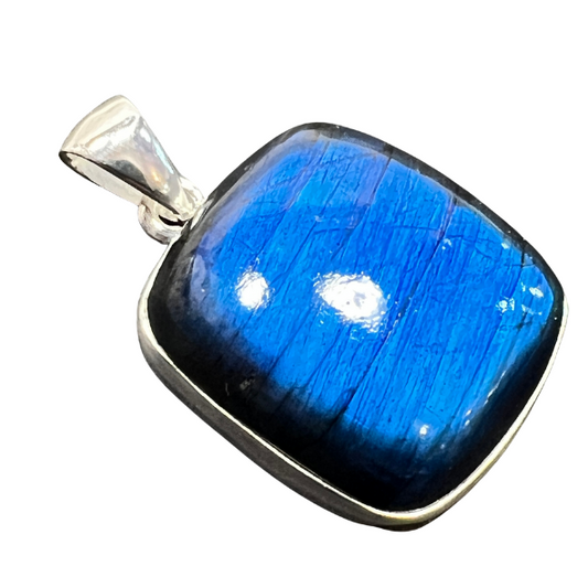 Sterling Silver Blue Fire Labradorite Pendant