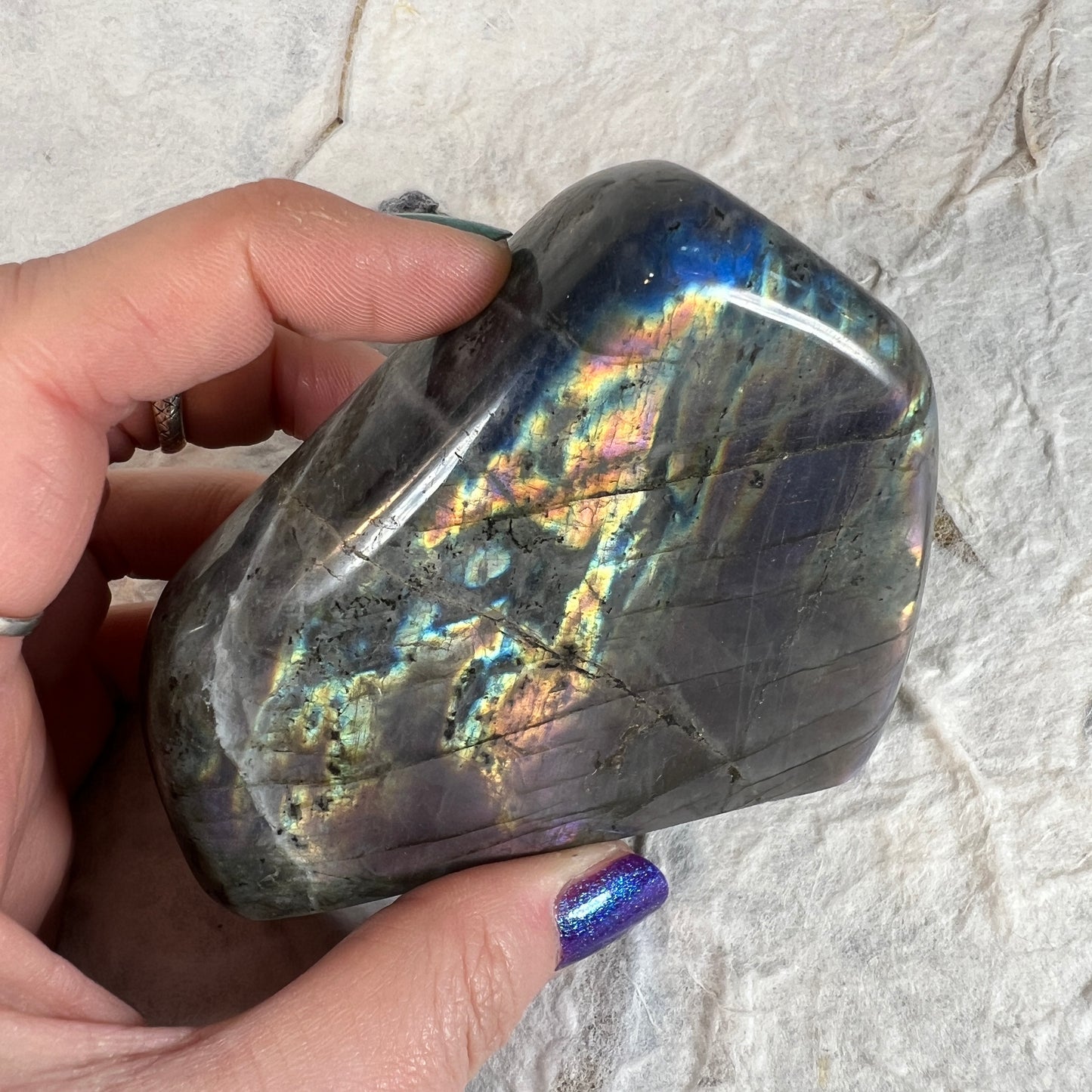 Purple Fire Labradorite Freeform