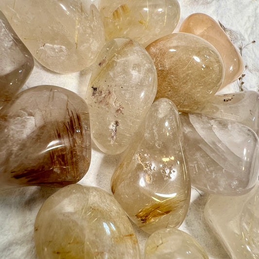 Rutilated Quartz Tumblestone