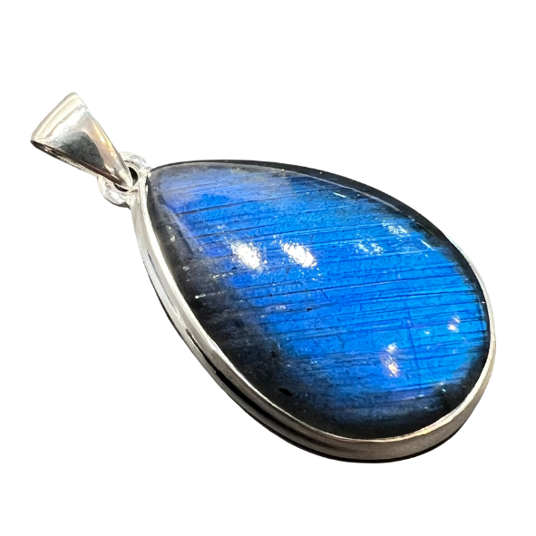 Sterling Silver Blue Fire Labradorite Pendant