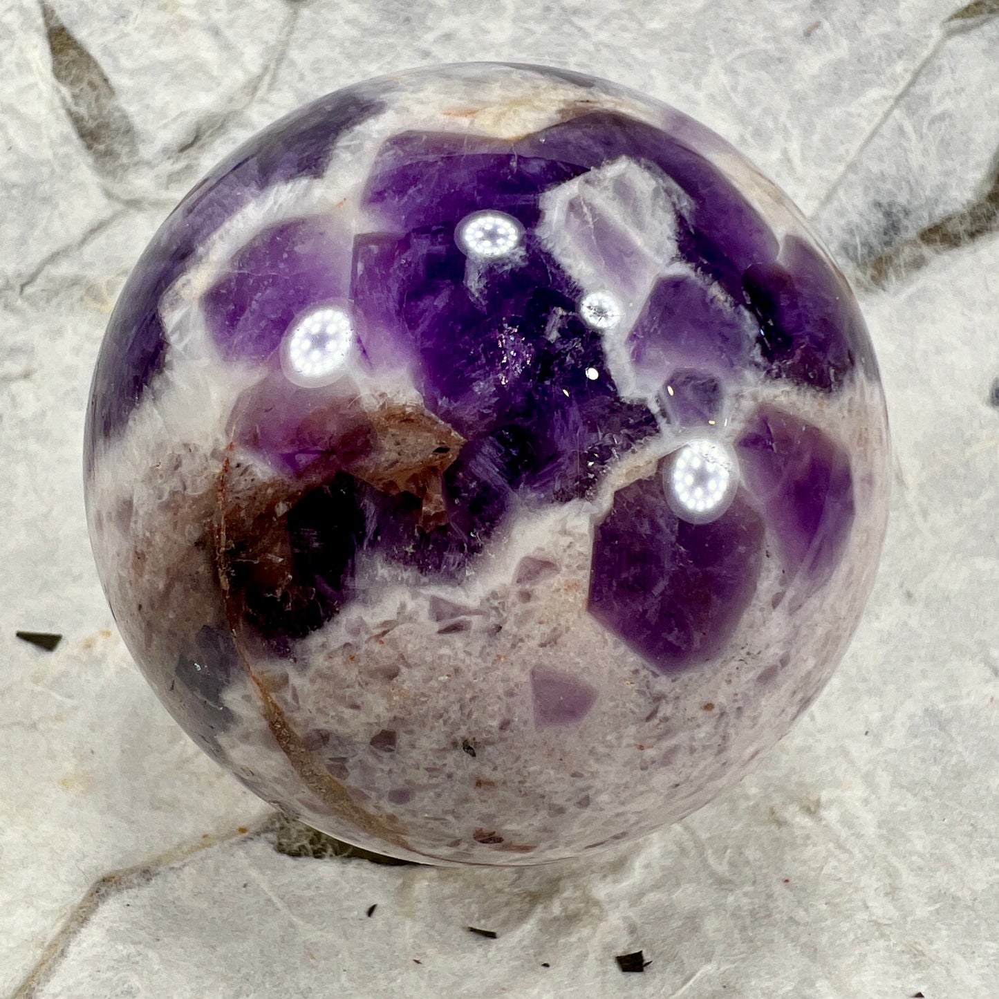 Chevron Amethyst Sphere