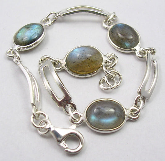 Labradorite Sterling Silver Bracelet