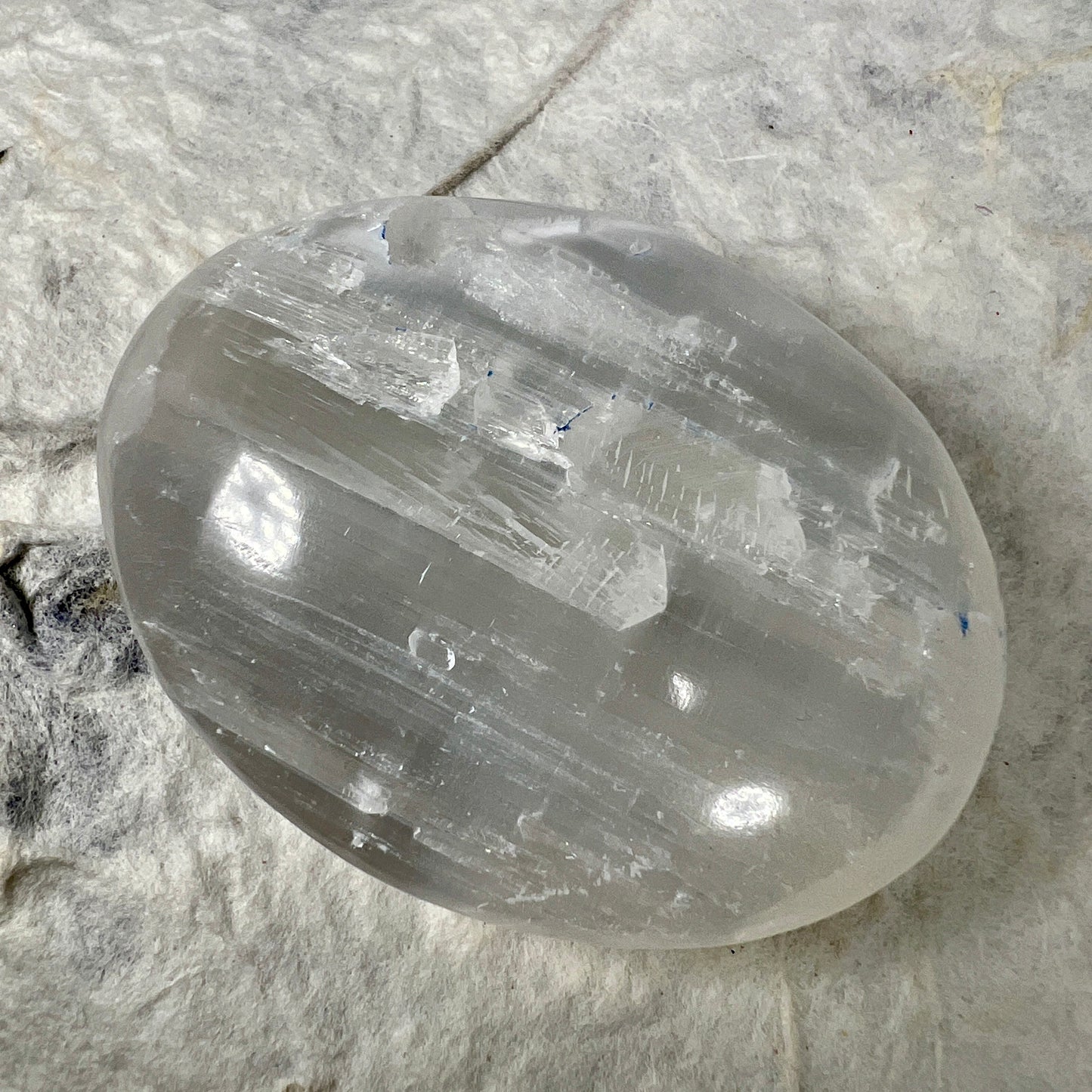 Selenite Palm Stone