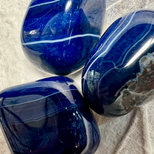 Blue Banded Agate Tumblestone