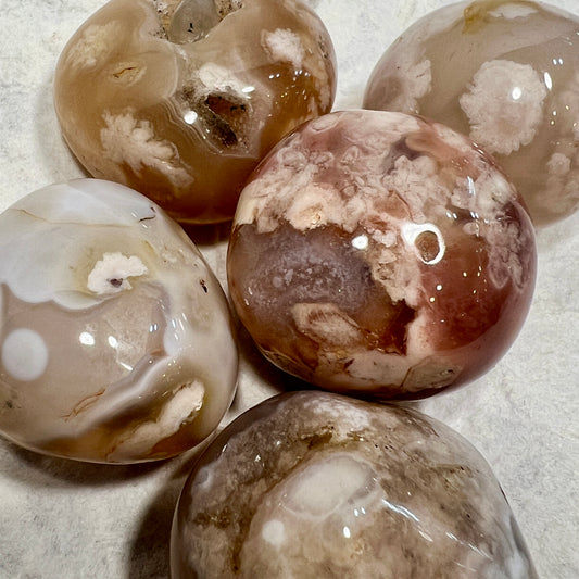 Flower Agate Tumblestone