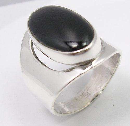 Black Onyx Sterling Silver Ring