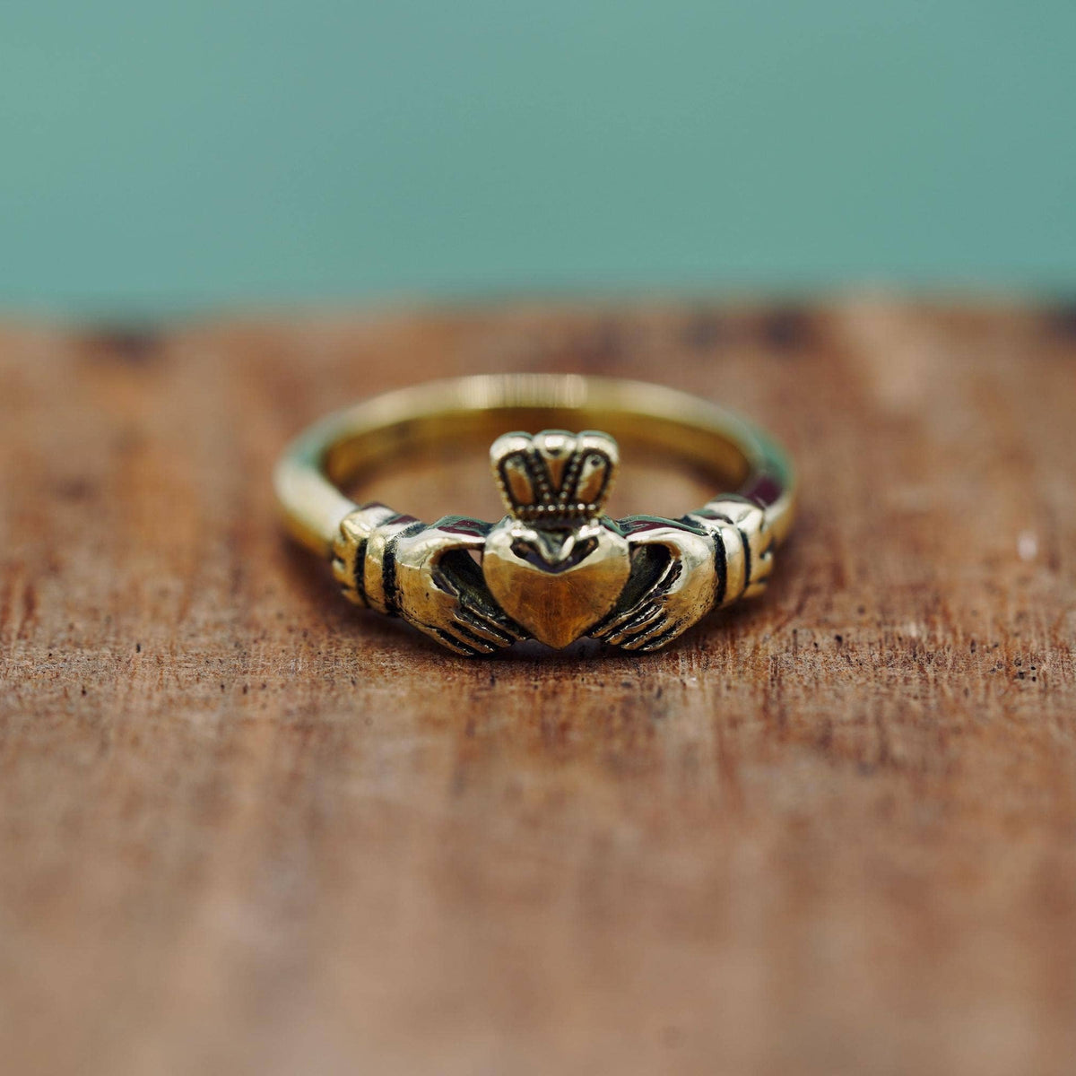 Brass Claddagh Heart Ring – Friendship, Loyalty & Love
