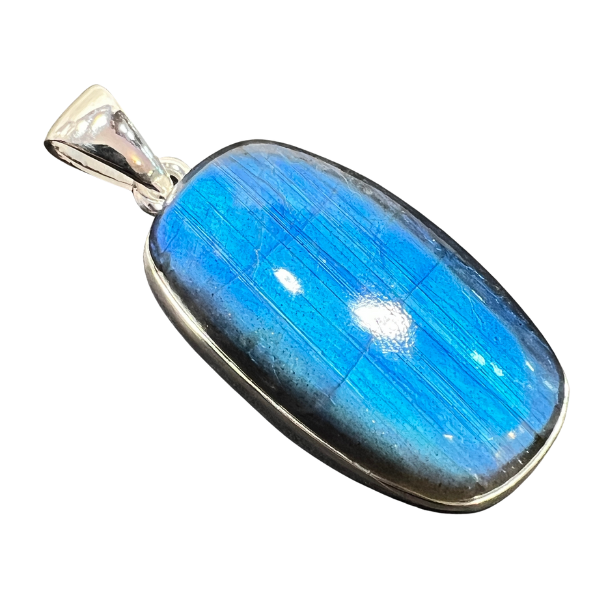 Sterling Silver Blue Fire Labradorite Pendant