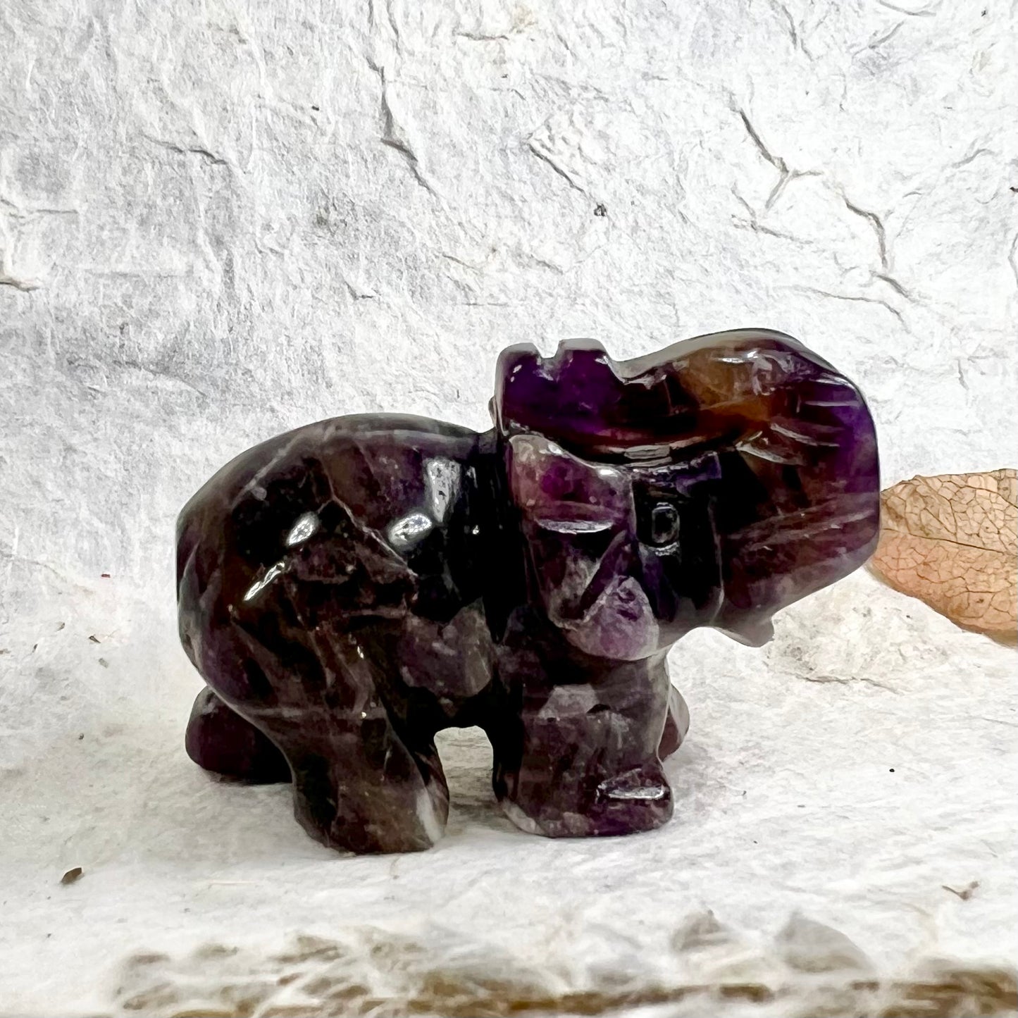 Gemstone Elephant - Amethyst