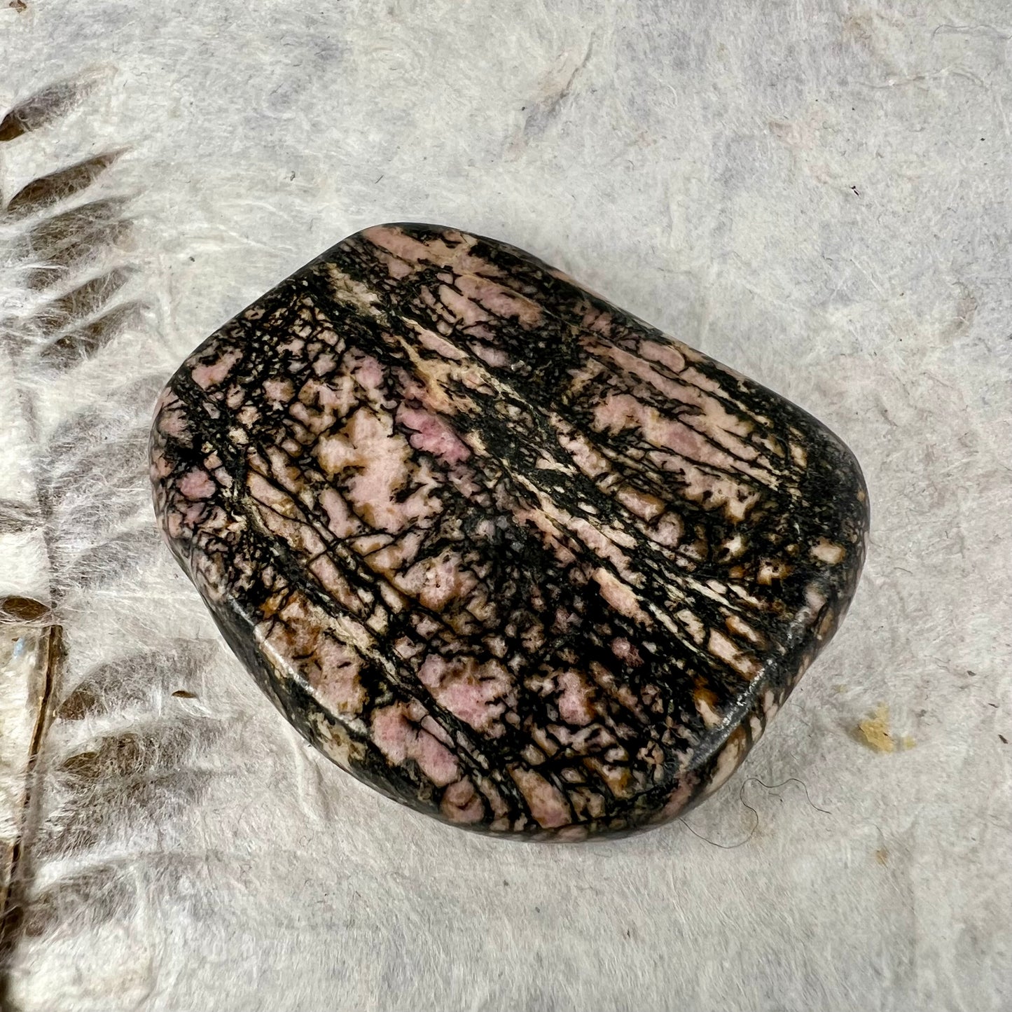 Rhodonite Palm Stone