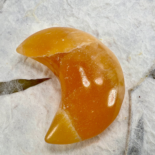 Orange Calcite Moon