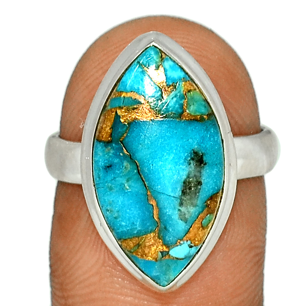 Sterling Silver Blue Copper Turquoise Ring