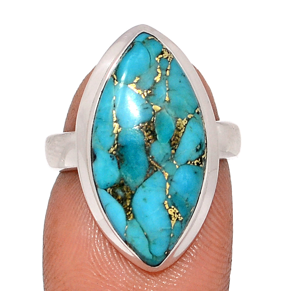 Sterling Silver Blue Copper Turquoise Ring