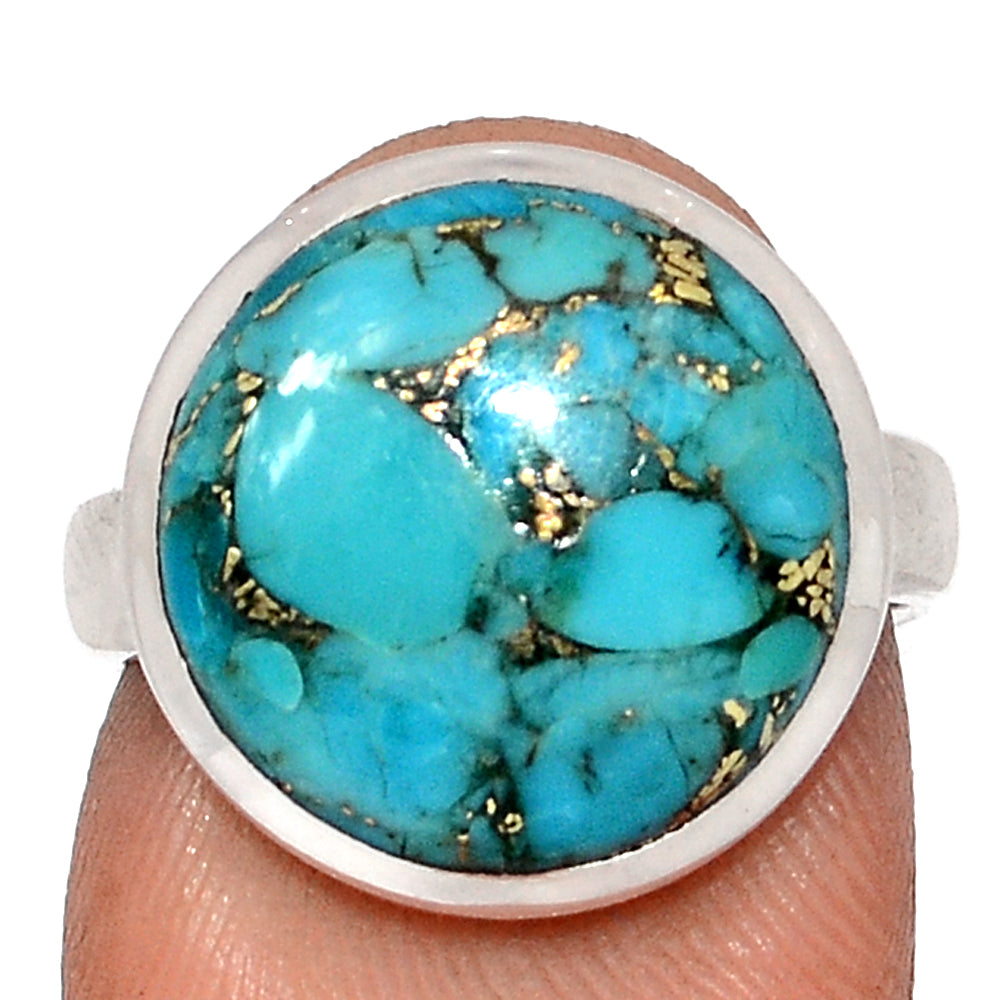 Sterling Silver Blue Copper Turquoise Ring