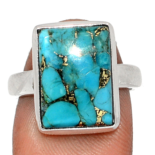 Sterling Silver Blue Copper Turquoise Ring