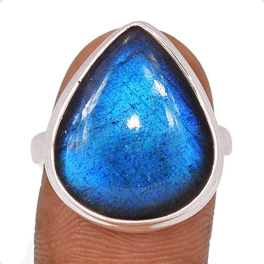 Sterling Silver Blue Fire Labradorite Ring