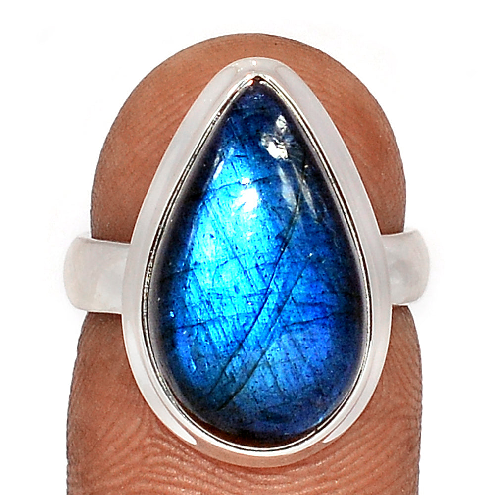 Sterling Silver Blue Fire Labradorite Ring