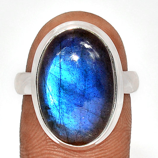 Sterling Silver Blue Fire Labradorite Ring