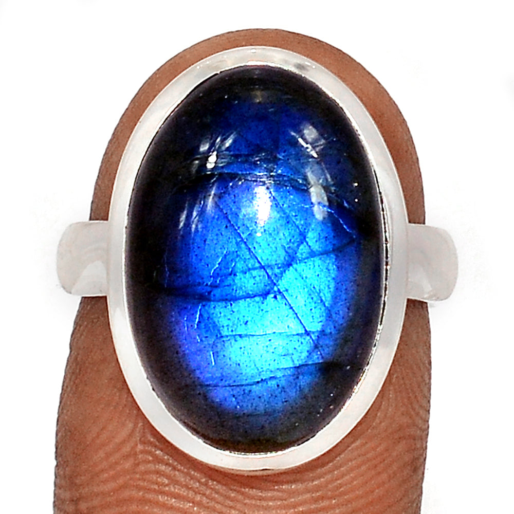 Sterling Silver Blue Fire Labradorite Ring