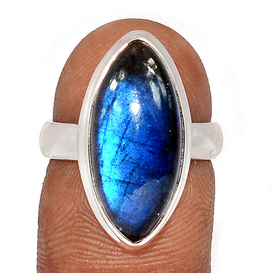 Sterling Silver Blue Fire Labradorite Ring