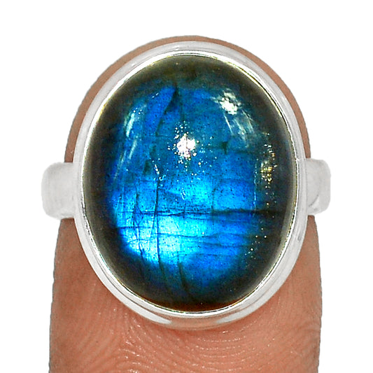 Sterling Silver Blue Fire Labradorite Ring
