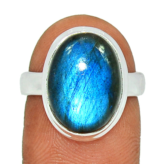 Sterling Silver Blue Fire Labradorite Ring