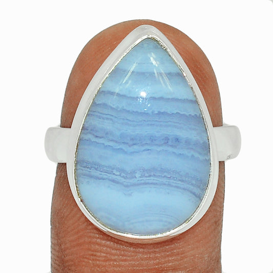 Sterling Silver Blue Lace Agate Ring