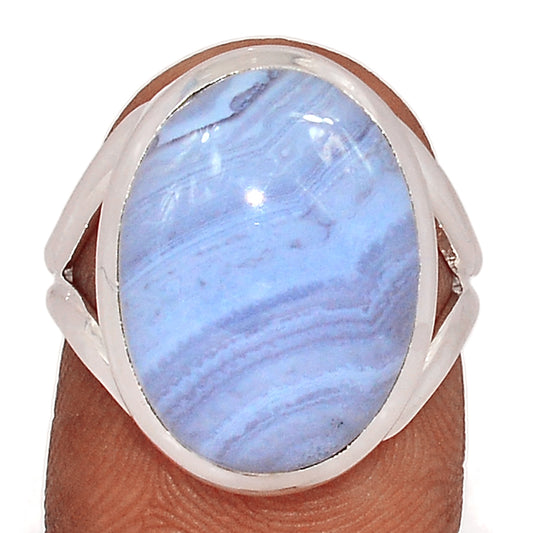 Sterling Silver Blue Lace Agate Ring