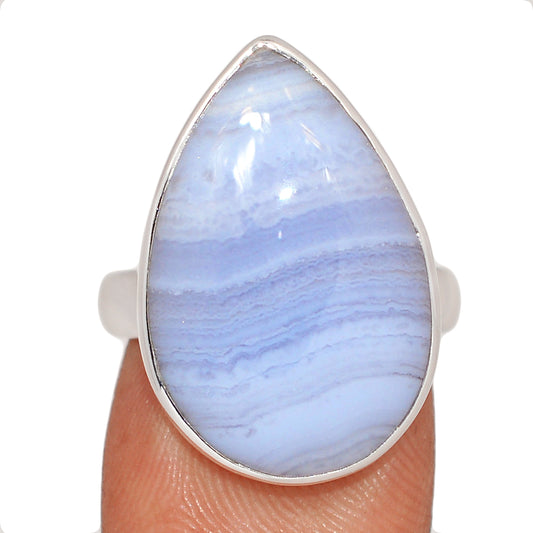 Sterling Silver Blue Lace Agate Ring