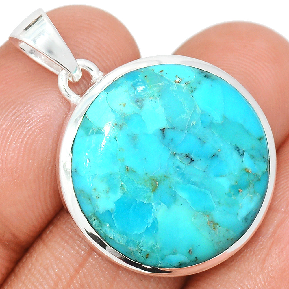 Sterling Silver Mohave Turquoise Pendant