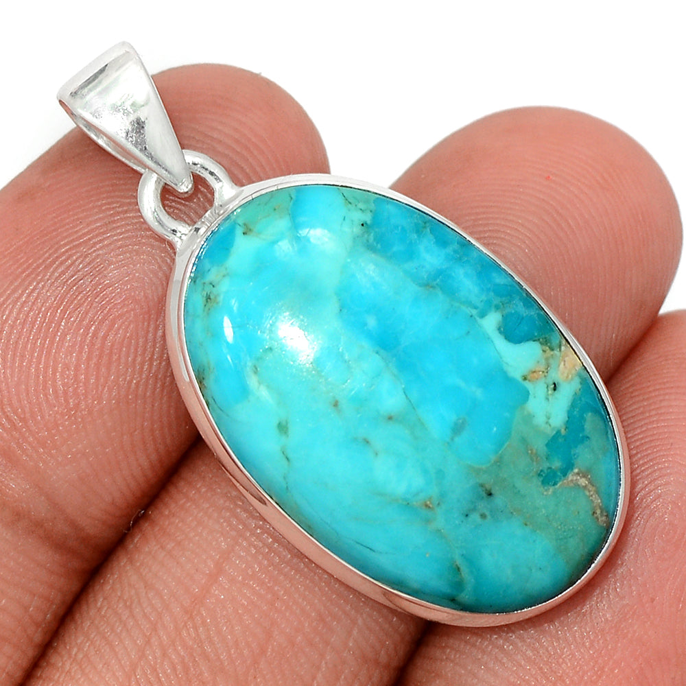 Sterling Silver Mohave Turquoise Pendant