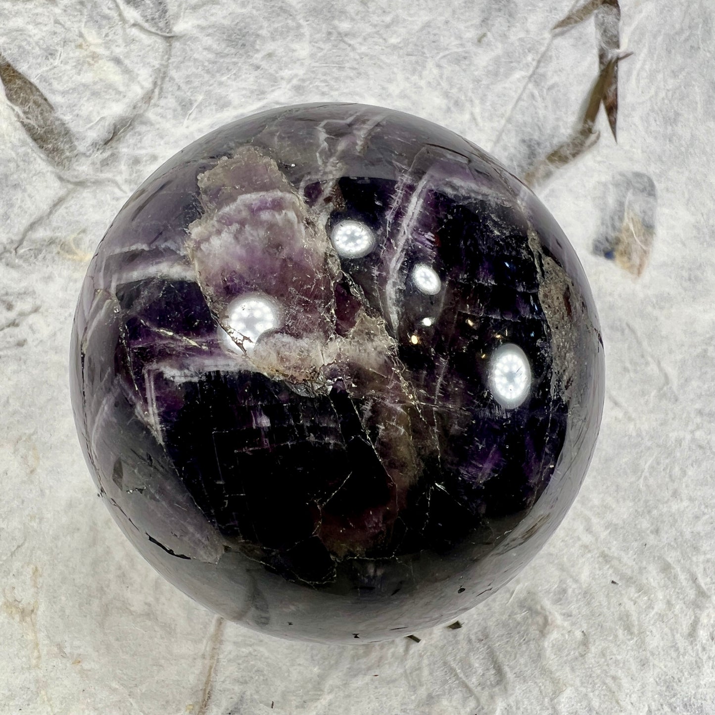 Chevron Amethyst Sphere