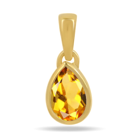 18k Gold Vermeil Citrine Pendant