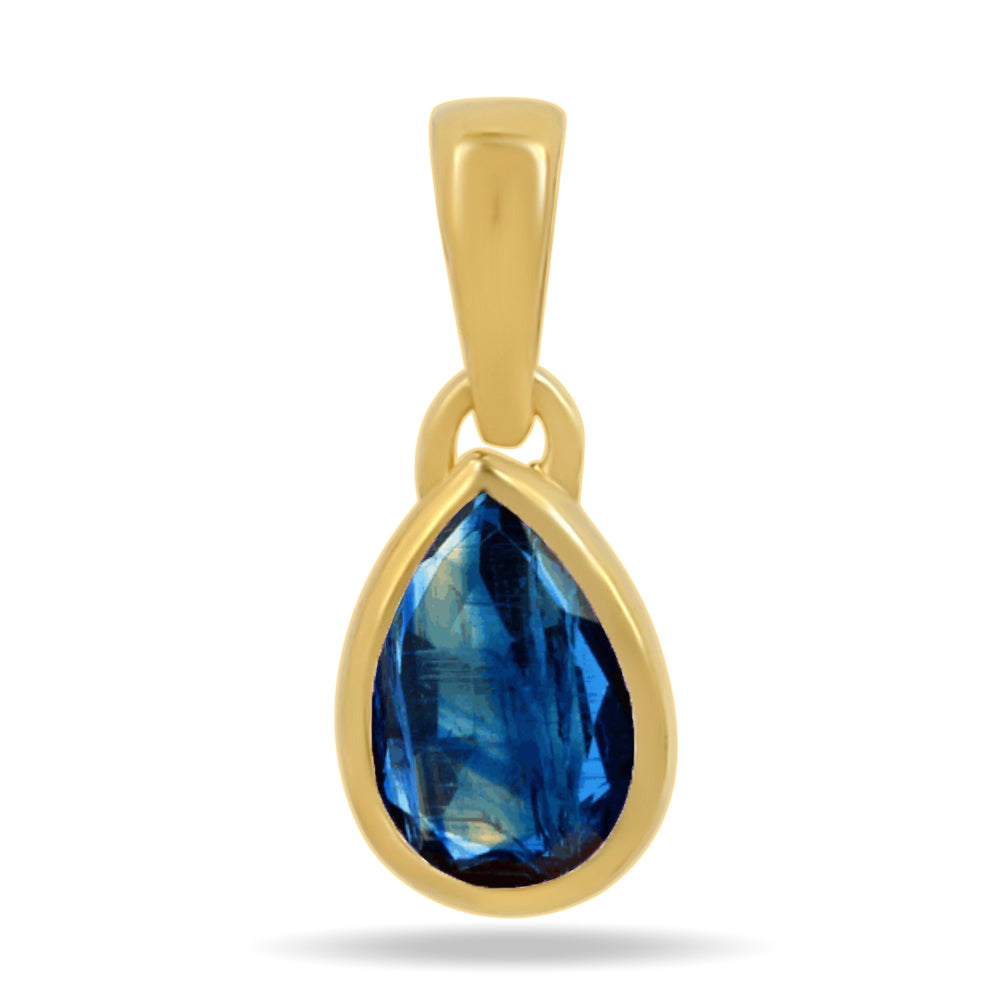 18k Gold Vermeil Blue Kyanite Pendant