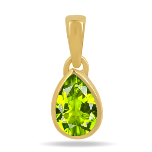 18k Gold Vermeil Peridot Pendant