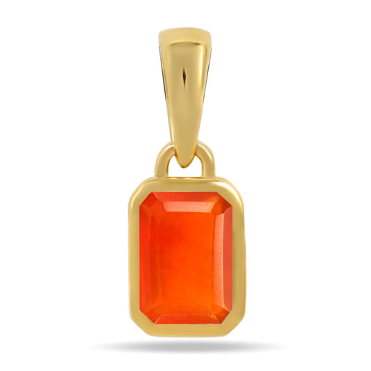 18k Gold Vermeil Carnelian Pendant