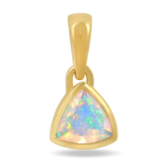 18k Gold Vermeil Ethiopian Opal Pendant
