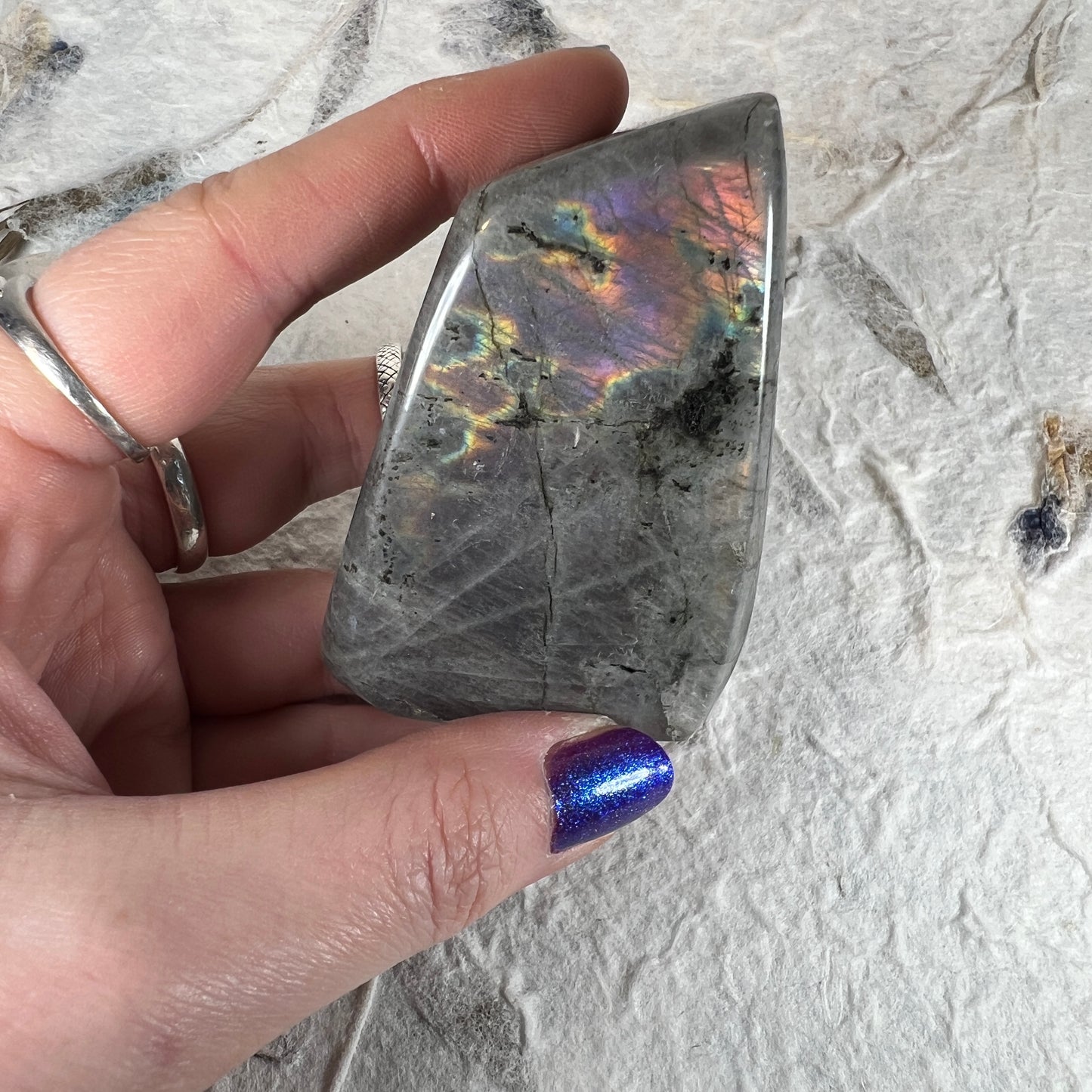 Purple Fire Labradorite Freeform